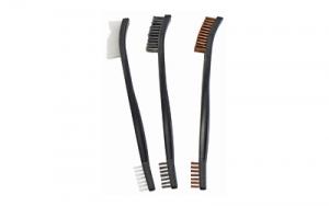 Birchwood Casey 41104 Utility Brushes, Nylon/Bronze/Stainless, Package of 3