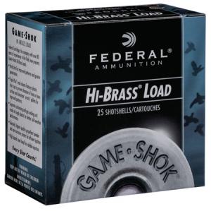 Federal H1265 Game Shok High Brass Lead 12 ga 2.75" 1-1/4oz 5 Shot 25Bx/10Cs