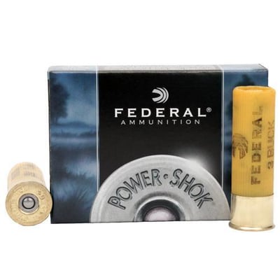 Federal PowerShok Buckshot 20 GA 2.75-inch Max Dram 3 Buck 5Rds F2033B