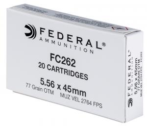 Federal FC262 77 Grain Open Tip Match Brass 5.56 20Rds FC262