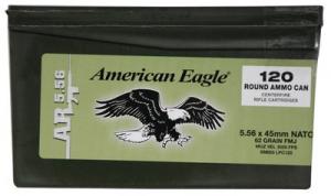 Federal American Eagle Mini Ammo Can 5.56 NATO 62GR 600Rd Case XM855LCP120