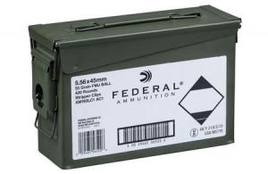 FEDERAL AMMUNITION XM193 5.56 55gr FMJ with Ammo Can 420 Rounds XM193LC1AC1