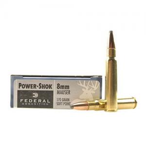 Federal PWRSHK 8MM MAU 170GR SP 20rds 8A