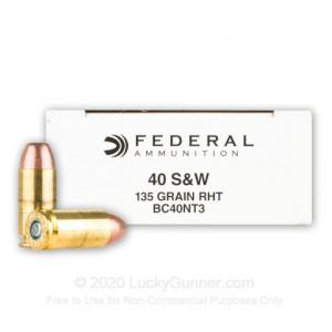 40 S&W - 135 Grain Frangible - Federal BallistiClean - 50 Rounds 029465093884
