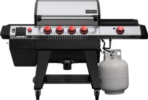 Camp Chef Apex Pellet Grill w/ Optional Gas Kit/Sidekick, Stainless Steel/ Black, 24in, PG24HGSK