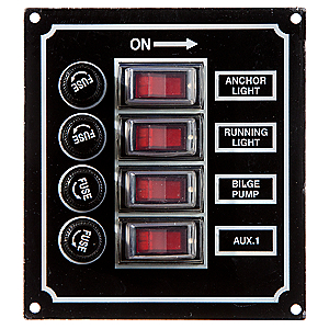 Bass Pro Shops Rocker Switch Panels - aluminum 033548438387
