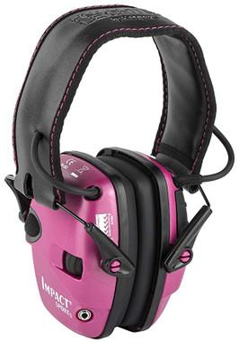 Howard Leight Impact Sport Sound Amplification Electronic Shooting Earmuff, Pink 033552025351