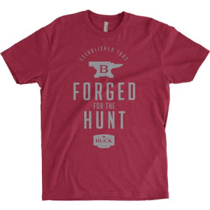 Buck 11637 XX-Large T Shirt Red Forged for the Hunt Logo on Front 033753144684
