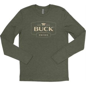 Buck 12377 Long Sleeve T-Shirt Green L