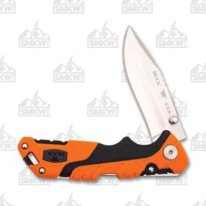661ors-b Pursuit Pro Sm Folding Knife, Orange Blk Handle, 3" Drop Point Blade, Black Poly Sheath 12756