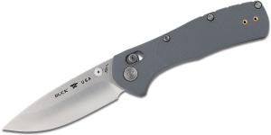 Range Pro Folding Knife Gray Plain Satin Drop Point BU13920 