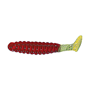 Charlie Brewer's Crappie Slider Grub - Red CSGLF1445