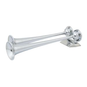 Marinco Chrome Plated Dual Trumpet Air Horn 24V, 10624
