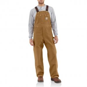 Carhartt Duck Bib Overall for Mens, Carhartt Brown, 44/28, R01-BRN-28-44