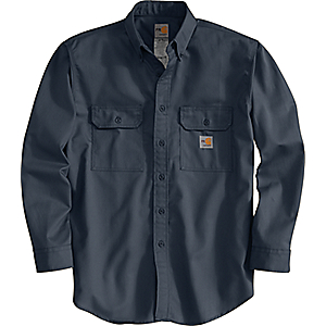 Carhartt Men's Flame-Resistant Long-Sleeve Twill Shirt with Pocket Flaps - Regular (Adult) - Khaki 608FRS160