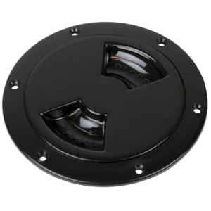 Sea-Dog Quarter-Turn Smooth Deck Plate w/Internal Collar - Black - 4, 336345-1 3363451