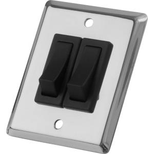 Sea-Dog Double Gang Wall Switch - Stainless Steel, 403020-1