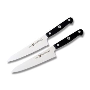 JA Henckles ZWILLING Gourmet 2 PIece Prep Set with Black POM Handles and FRIODUR Ice Hardened Steel Blades Model 36132-002