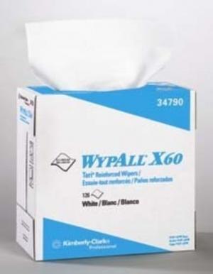 Kimberly Clark WypAll X60 Wipers, Kimberly-Clark Professional 34790-50 White, Pack