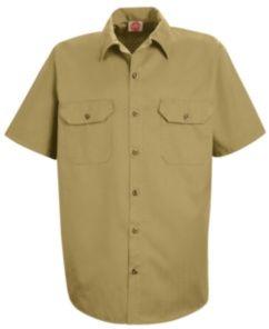 Red Kap Utility Uniform Shirt, Khaki, SSXL ST62KHSSXL