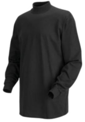 Red Kap Long Sleeve Mock Turtleneck, Men, 8301BK, RG3XL 8301BKRG3XL