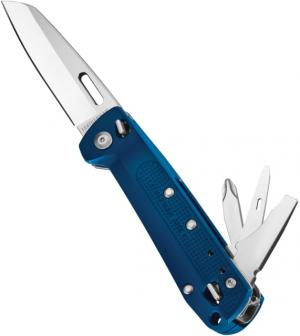 Leatherman FREE K2 Folding Knives/Multi-tool, 3.3in, 420HC SS, Navy, 832897