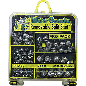 Water Gremlin Reusable Split-Shot Pro Pack 124 Pieces - Gray 038775031158