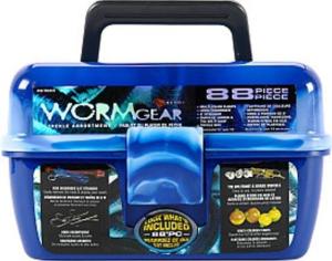 South Bend Worm Gear 88pc Tackle Box,Blue 058774