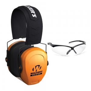 Walker's Razor Slim Passive Ear Muff (Blaze Orange) and Shooting Glasses 040962845974