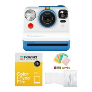 Polaroid Originals Now Viewfinder i-Type Instant Camera (Blue) with i-Type Films and Accessory Bundle 040962868652
