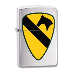 Zippo Brushed Chrome 1st Cavalry Military Lighter 041689115968