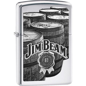 Zippo 11841 Jim Beam Barrels High Polish Chrome Windproff Lighter