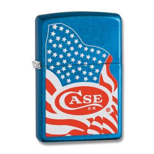 Zippo Case Cerulean USA Flag Lighter Model 52443