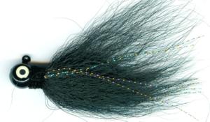 Mack's Lure Rock Dancer Bucktail Jig, 1/4 oz, 2/0 Hook Black Head/Black Body, 18100 043557181006