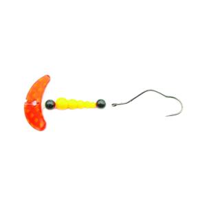 Mack's Lure Smile Blade Super Slow Death Rig, Number 1 Hook, Copper Scale Smile Blade/Hot Orange TapeRed Bead/Black Bead, 63320 043557633208