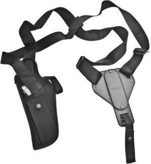 Uncle Mike's Vertical Shoulder Holster, Black, Right Hand - 3-4in BBL Medium/Large Double Action Revolvers 83021