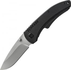 Schrade SCH101L Serrated Stainless Steel Drop-Point Folding Liner-Lock Pocket Knife, 3.0-Inch 044356217057