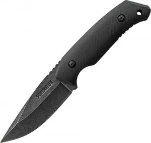 Schrade SCHF13 8.5in High Carbon S.S. Full Tang Fixed Blade Knife with 3.7in Drop Point Blade and G-10 Handle for Outdoor Survival, Tactical and EDC 044356217217