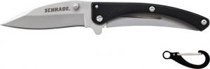 Schrade Pocket Protector Frame Lock Folding Knife, Black / Silver, Medium SCH222BKCP SCH222BKCP