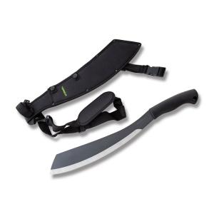 Schrade Parang Machete with Black TPE Handle and Titanium-Nitride Coated 3Cr13MoV Stainless Steel 13.75" Parang Machete Plain Edge Blade with Black Polyester Sheath Model SCHPR1CP 044356228732
