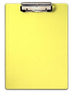 Saunders Mfg - Plastic Clipboard - 21595, Yellow