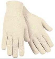 MCR Safety String Knit Work Gloves, 13 Gauge Regular Weight, Natural 100% Cotton, Natural/Yellow, Small, 9613SM