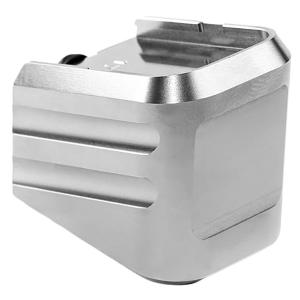 Cross Armory CRG+0MEG19SV Magazine Extension Fits Glock 19/23/32 Gen 1-5 Silver Aluminum 