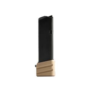 Cross Armory Weighted Base Plate Glock Gen 1-5 19/23/32 +0 Magazine Extension, FDE, Small, crG+0ME-g19fde 046139039665