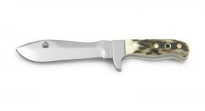 Puma Knives Germany Mini Knife White Hunter Fixed Blade Knife, AISI 420 Blade, 3in, Deer Horn Scales, 616375