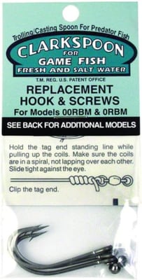 Clarkspoon Replacement Hooks and Screws, fit #00 And #0 Clarkspoons, HS-00/0RBM