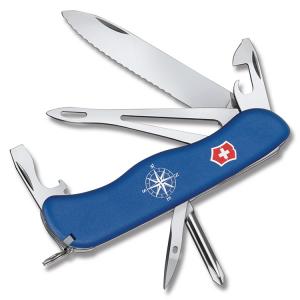 Victorinox Swiss Army Boy Scouts of America Sea Scout Helmsman 4.375" with Blue Composition Handle and Stainless Steel Blades and Tools Model 54464