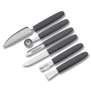 Victorinox Forschner 6 Piece Garnishing Kit with Black Nylon Handles and Stainless Steel Blades Model 46550 046928465507