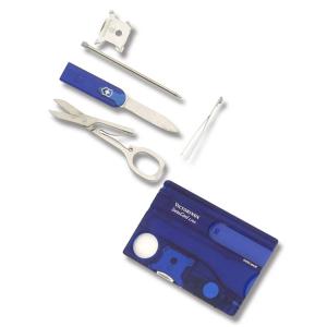 Victorinox SwissCard Lite 3.25" with Translucent Sapphire Composition Handle and Stainless Steel Blades and Tools Model 53332