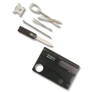 Victorinox Swiss Army SwissCard Lite 3.25" with Translucent Black Composition Handle and Stainless Steel Blade and Tools Model 53333